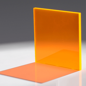 Thick Transparent Orange Plexiglass