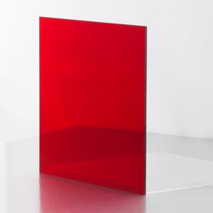 Thick Transparent Red Plexiglass
