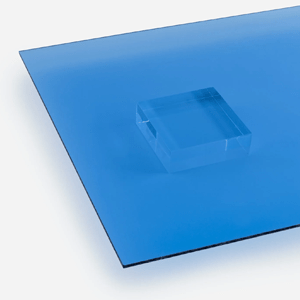 Thick Transparent Blue Plexiglass